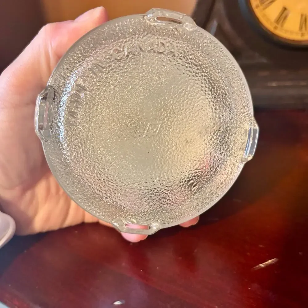 Vintage Petit Point Floral Powder Jar Set | Mid-Century Glass Vanity Set
